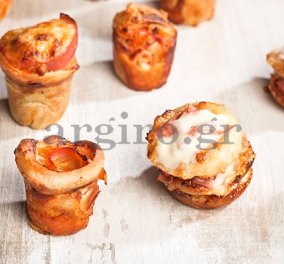 Όταν η αρχόντισσα της κουζίνας Αργυρώ καινοτομεί: Πίτσα σε cupcake &πίτσα muffin: Argylicious! 