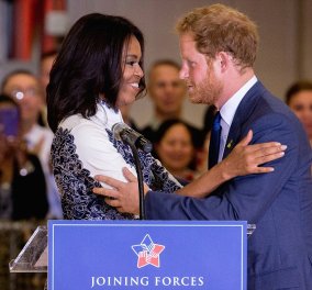 Όταν ο Πρίγκιπας Harry  πήρε αεροπλάνο για να συναντήσει την Michelle Obama: Ένα λαμπερό "ραντεβού" - Φώτο - βίντεο