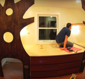Όταν η φαντασία δεν έχει όρια: Βίντεο - Μπαμπάς μετέτρεψε το παιδικό δωμάτιο σε εντυπωσιακό δεντρόσπιτο