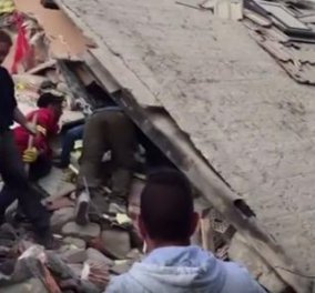 Σεισμός στην Ιταλία: Συγκλονίζει βίντεο με τη διάσωση μικρού κοριτσιού από τα συντρίμμια 