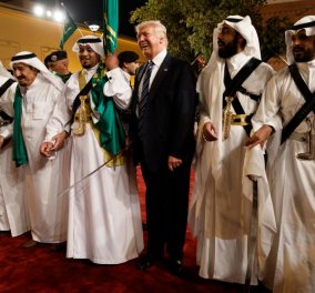 Ο Τραμπ χορεύει με τους Σαουδάραβες: Λίγο πριν του έδωσαν 110 δισ. για όπλα! Ουάου - Φωτό & Βίντεο