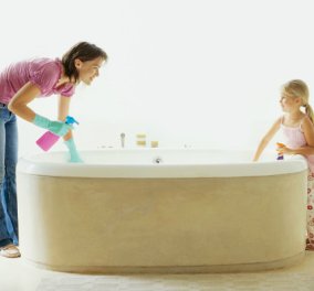 Έξυπνα tips για να καθαρίσετε το μπάνιο σας μέσα σε 15 λεπτά!