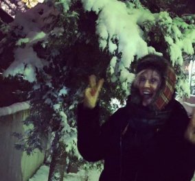 Οι Έλληνες celebrities στα χιόνια: Άννα Βίσση, Χριστόφορος Παπακαλιάτης και Χριστίνα Λαμπίρη (Φωτό & Βίντεο)