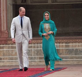 Οι υπέροχες εμφανίσεις της πριγκίπισσας Κέιτ στο επίσημο ταξίδι της στο Πακιστάν - Ο χαμογελαστός Ουίλιαμ στα χνάρια  της μητέρας του (φώτο)