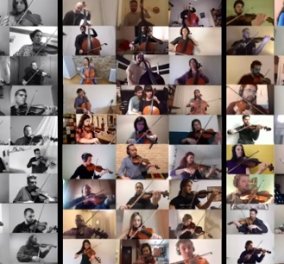 To βίντεο της ημέρας: 100 βιολιά από όλη την Ελλάδα παίζουν τον "Μπάλο" μέσα στην καραντίνα - Βιολιά, βιόλες, βιολοντσέλα, κοντραμπάσα