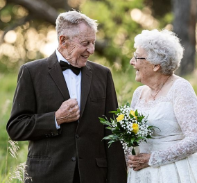 Αυτό το τολμηρό ζευγάρι έκλεισε 60 χρόνια γάμου! Ντύθηκαν ξανά γαμπρός & νύφη & το απόλαυσαν (φωτό) 