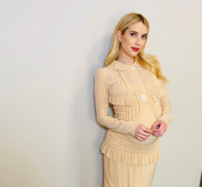 Ροζ οπτασία η τρισχαριτωμένη Emma Roberts - Η πρώτη έγκυος που γίνεται εξώφυλλο στο Cosmopolitan! (φωτό)