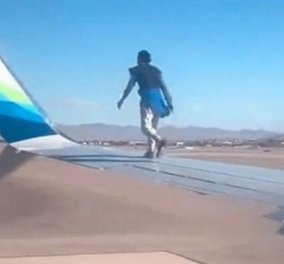Λας Βέγκας: Άνδρας ανέβηκε σε φτερό αεροσκάφους πριν την απογείωσή του & έκοβε… βόλτες (Βίντεο) 