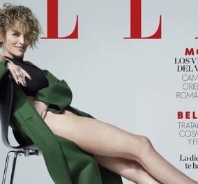 Η 63χρονη Sharon Stone στο εξώφυλλο του ισπανικού Elle: Κορμάκι, γόβες και τα καλλίγραμμα πόδια της (φωτό)