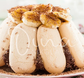Το γλυκό της ημέρας από την Ντίνα Νικολάου: Σαρλότ με μους σοκολάτα και μπανάνες