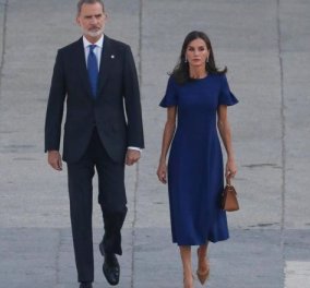 Λετίσια της Ισπανίας: Το αυστηρό μπλε all time Classic φόρεμα, της θλιμμένης βασίλισσας; (φωτό) 