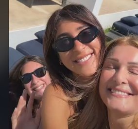 Η Νατάσα Θεοδωρίδου στην Κύπρο με τις κόρες της - Η Χριστιάνα, η Ανδριάνα και η μαμά χορεύουν όλο χαρά (βίντεο)