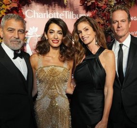 Εκθαμβωτικά ζευγάρια: Ο George και η Amal Clooney με τους «κουμπάρους» τους Cindy Crawford και Rande Gerber (φωτό & βίντεο)