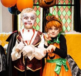 Πριγκίπισσα Σαρλίν: Τα δίδυμα πριγκιπόπουλα της γιόρτασαν το Halloween - Βαμπίρ ο 7χρονος Ζακ, κολοκύθα η Γκαμπριέλα! (φωτό)