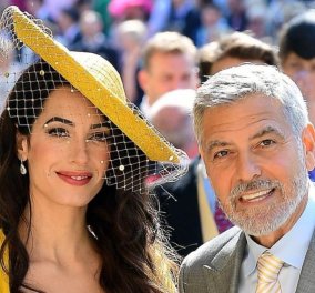 Όταν η Αmal Clooney έβαλε floral mini φορεματάκι με βολάν - Το ψάθινο καπέλο & o George της με polo (φωτό)