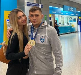 Με κορώνες αρχιμανδρίτη αντί για στέφανα παντρεύτηκε ο πρωταθλητής της πάλης Γιώργος Πιλίδης και η Όλγα Καρπουζίδου - Δείτε φωτό