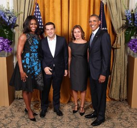 Δείτε τη φωτογραφία του ζεύγους Τσίπρα με τους Ομπάμα - Ο Αλέξης & η Μπέτυ δίπλα στον Μπαράκ & την Μισέλ 