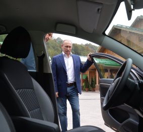 O Πούτιν κάνει τεστ drive στο νέο Lada & πατάει με 200 - Δείτε το βίντεο