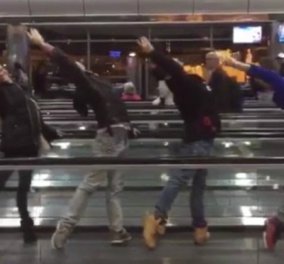 Viral Βίντεο: Και ξαφνικά εξαίσιοι χορευτές έδωσαν παράσταση στο αεροδρόμιο για να μη βαριούνται - "Κόκκαλο" οι θεατές