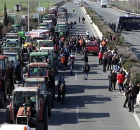 Μπλόκα αγροτών και στην Αθήνα - Κατευθύνονται προς το αεροδρόμιο 