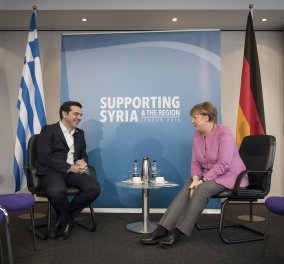 Καρέ καρέ η άφιξη του Αλέξη Τσίπρα στη Διάσκεψη για τους πρόσφυγες - Τι θα συζητήσει με τη Μέρκελ
