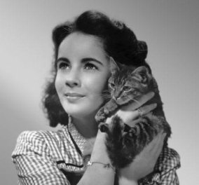  Vintage pics - Ελιζαμπεθ Τέϊλορ η πιο φιλόζωη του Χόλιγουντ: Αγκαλιά με γατάκια & σκυλάκια συνέχεια 