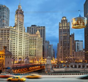 Ένα φιλόδοξο σχέδιο που αλλάζει το Σικάγο: Ιδού τα νέα γυάλινα τελεφερίκ της "Πόλης των Ανέμων"!