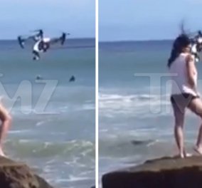 Βίντεο που κόβει την ανάσα: Drone χτυπά στο κεφάλι μοντέλο στην διάρκεια φωτογράφισης και... 