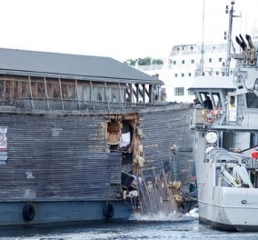  Η "Κιβωτός του Νώε" ....τράκαρε με πλοίο της Νορβηγικής ακτοφυλακής! 