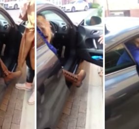 Βίντεο - Γελααααμε δυνατά! Γυναίκα οδηγός προσπαθεί... μάταια να βγει από αμάξι