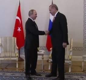 Σε εξέλιξη η συνάντηση κορυφής Πούτιν - Ερντογάν: Τι δηλώνει ο Ρώσος Πρόεδρος