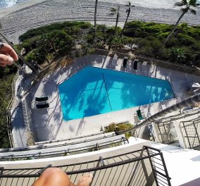 Βίντεο που κόβει την ανάσα: Νεαρός πηδάει από πανύψηλο κτίριο σε... πισίνα