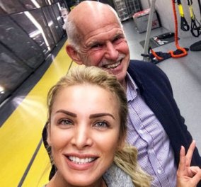 Η selfie της Κατερίνας Καινούργιου με τον Γιώργο Παπανδρέου στο.... γυμναστήριο!