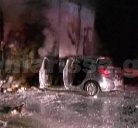 Οδηγός κάηκε ζωντανός μέσα στο αυτοκίνητό του - σοκαρίστηκες εικόνες 