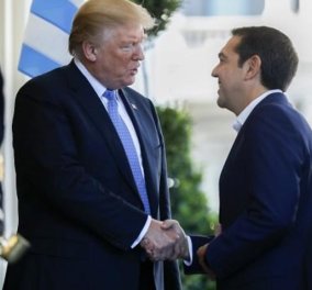 Ξεκίνησε η συνάντηση Τραμπ - Τσίπρα: «Η Ελλάδα κάνει σπουδαίο έργο για να επιστρέψει και σίγουρα θα επιστρέψει από την κρίση»