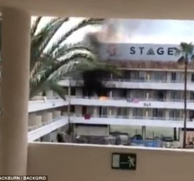 Μεθυσμένοι Βρετανοί τουρίστες έβαλαν φωτιά σε ξενοδοχείο παίζοντας με αναπτήρα (ΒΙΝΤΕΟ)