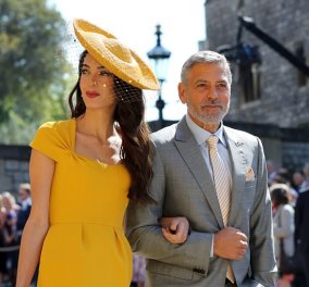 And the winner is...: η  Amal Clooney στέφεται βασίλισσα της κομψότητας στο κίτρινο του ήλιου, ίδια απόχρωση η γραβάτα του Τζωρτζ (ΦΩΤΟ)