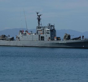 Τουρκικό εμπορικό πλοίο "ακούμπησε" την ελληνική κανονιοφόρο "Αρματωλός" ανοικτά της Λέσβου