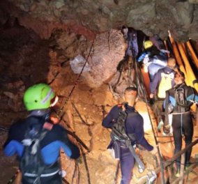 Ταϊλάνδη: Απεγκλωβίστηκαν άλλα τέσσερα παιδιά από το σπήλαιο - Η επιχείρηση θα συνεχιστεί αύριο (Φωτό & Βίντεο)