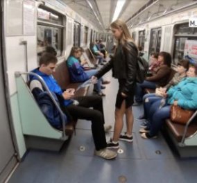 Ρωσίδα φοιτήτρια ρίχνει χλωρίνη στα παντελόνια αντρών στο μετρό- Διαμαρτύρεται για το manspreading! (ΦΩΤΟ - ΒΙΝΤΕΟ)   