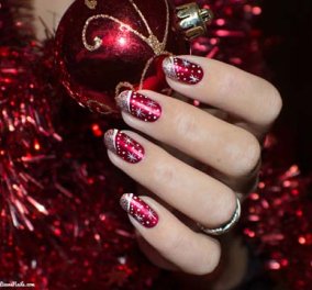 70 υπέροχες ιδέες για Χριστουγεννιάτικα νύχια: Λαμπερά & χρώματα γεμάτα ένταση - Φώτο