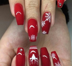 Χριστουγεννιάτικα νύχια με υπέροχα χρώματα & σχέδια - Ιδού 30 εντυπωσιακές προτάσεις - Φώτο