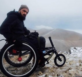 Hero of the Day: Παραπληγικός νεαρός παλικάρι ανέβηκε στην κορυφή του Όλυμπου με αναπηρικό καροτσάκι (φώτο)