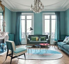 14 μπλε σαλόνια για να ομορφύνουν το living room- Στυλ μοντέρνο ή κλασσικό, αριστοκρατικό ή funky (φώτο)  