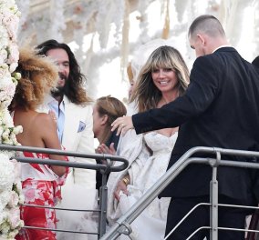 Όλες οι φώτο & τα βίντεο από τον εντυπωσιακό γάμο της Heidi Klum με τον 29χρονο κιθαρίστα - Η τελετή στην ιστορική θαλαμηγό "Χριστίνα" 