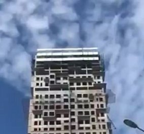 Σοκάρει το βίντεο: Ουρανοξύστης στην Κωνσταντινούπολη ταλαντεύεται πέρα - δώθε σαν φύλλο στον άνεμο 