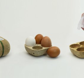 Made in Greece η βραβευμένη Biopack – Η συσκευασία αυγών του Γιώργου Μπόσνα που φυτεύεται & «ανθίζει» (φώτο)