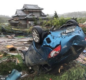 Φωτό & βίντεο από την Ιαπωνία: Ο τυφώνας Χαγκίμπις, ισοπέδωσε συνοικίες, κατέστρεψε αυτοκίνητα, αναποδογύρισε τις στέγες σαν καρυδότσουφλα