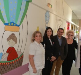 Topwoman η Μαρία Κισκίνη: Δίνει χρώμα στη ζωή των παιδιών -Ζωγράφισε χαρούμενες εικόνες στους τοίχους παιδιατρικής κλινικής 