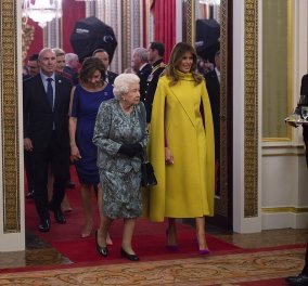 Η βασίλισσα Ελισάβετ με σπάνιο floral φουστάνι, το εντυπωσιακό κίτρινο της Μελάνια Τράμπ, το λαδί της Μαρέβας & το recycled της Κέιτ  